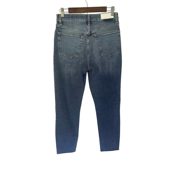 RE/DONE 90s High Rise Ankle Crop Vintage Indigo Destroy Jeans Size 28‎ New - Picture 2 of 10